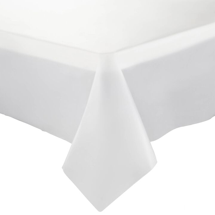 White Rectangular Plastic Tablecloths (96 Tablecloths)