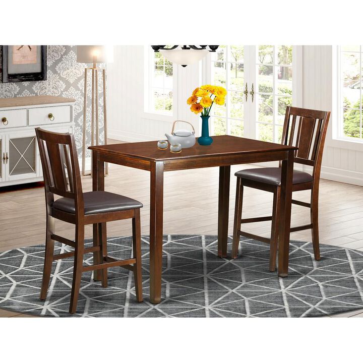 3 PC Dining counter height set - Table and 2 bar stools.