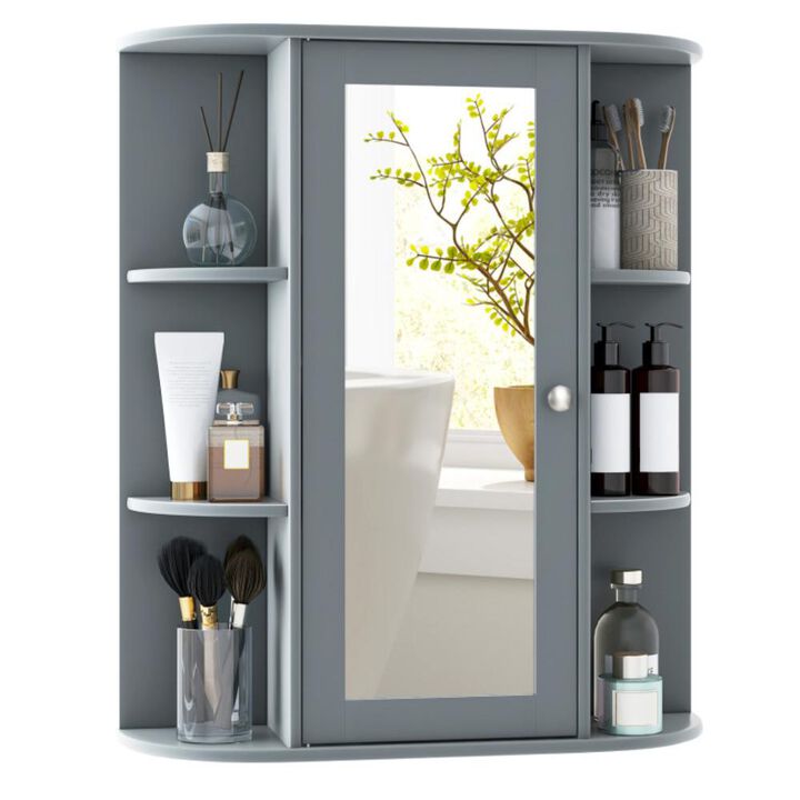 Hivvago Bathroom Wall Medicine Cabinet with Mirror Door Removable and Adjustable Shelves