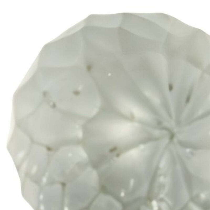 HomeRoots Set of Six White Glass Drawer Pull Knobs image number 4