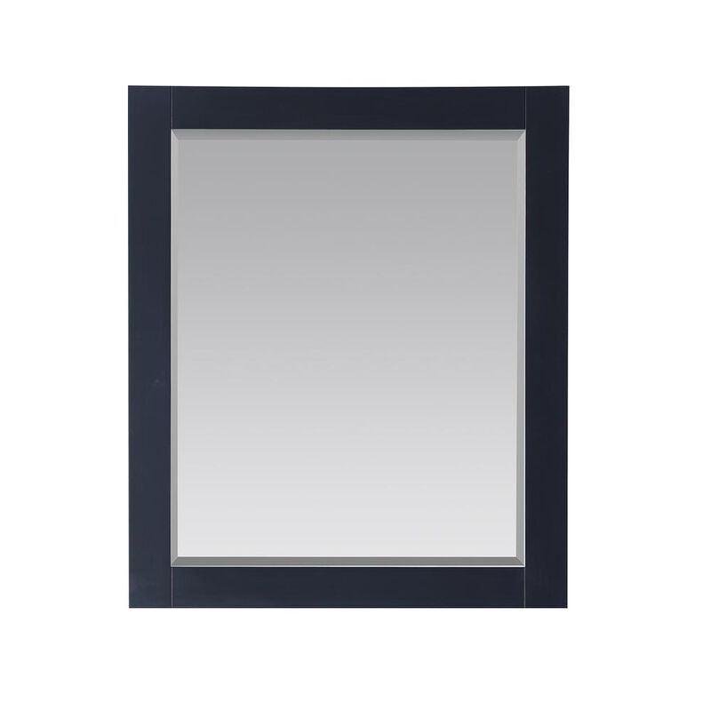 Altair 28 Rectangular Bathroom Wood Framed Wall Mirror in Classic Blue