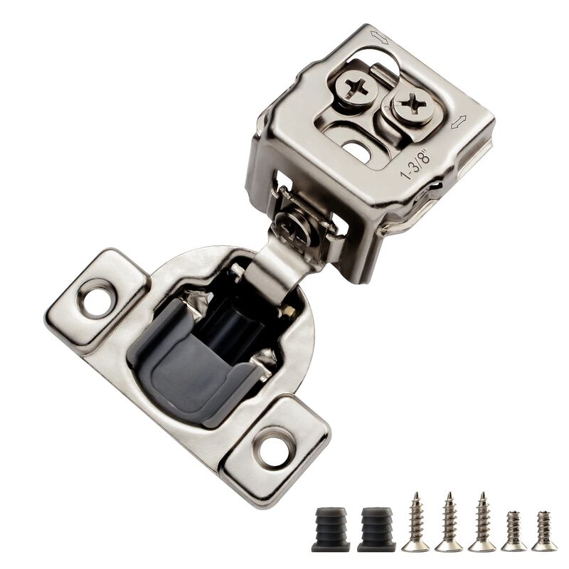 STIANC 10 Pack 1 3/8 Overlay 3D Soft Close Hinges for Face Frame Kitchen Cabinet, 3 Way Adjustability, Quiet Self Closing Door