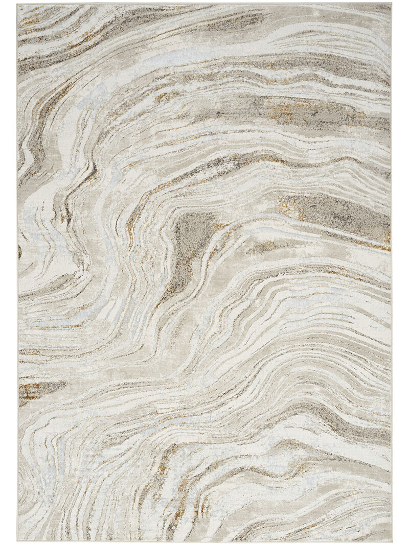 Glitz GLZ22 Gray/Gold 5'3" x 7'3" Rug