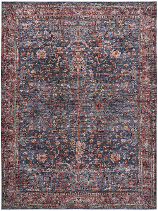 Grand Washables GRW02 Navy/Brown 7'10" x 9'10" Rug