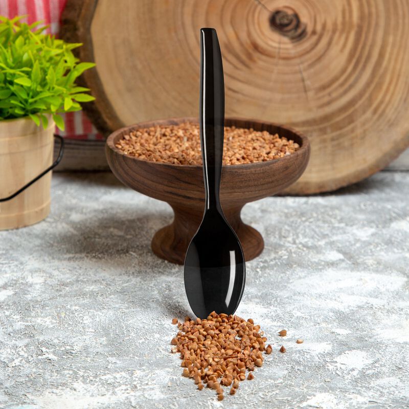 Black Plastic Serving Spoons (144 Spoons) image number 7