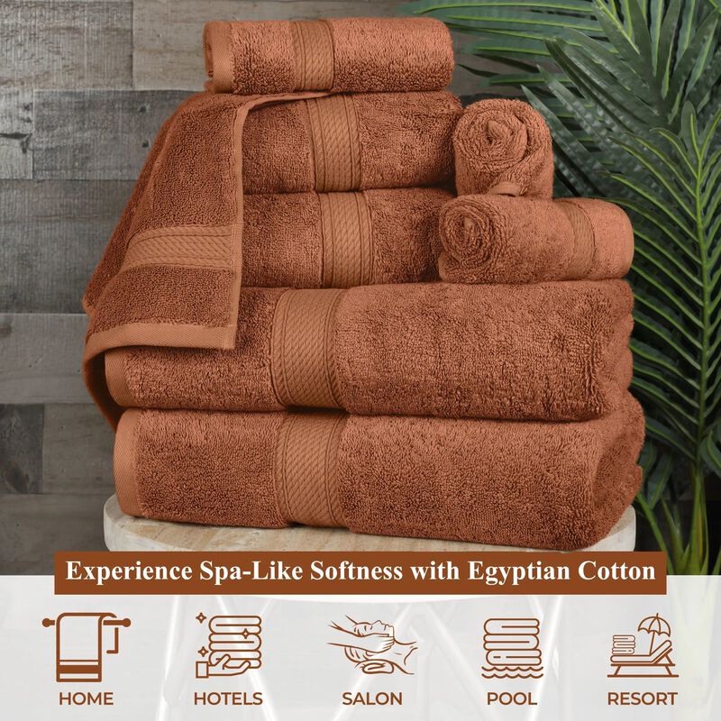 Egyptian Cotton Plush Bath Sheet Set of 2, Soft Absorbent Towels image number 4