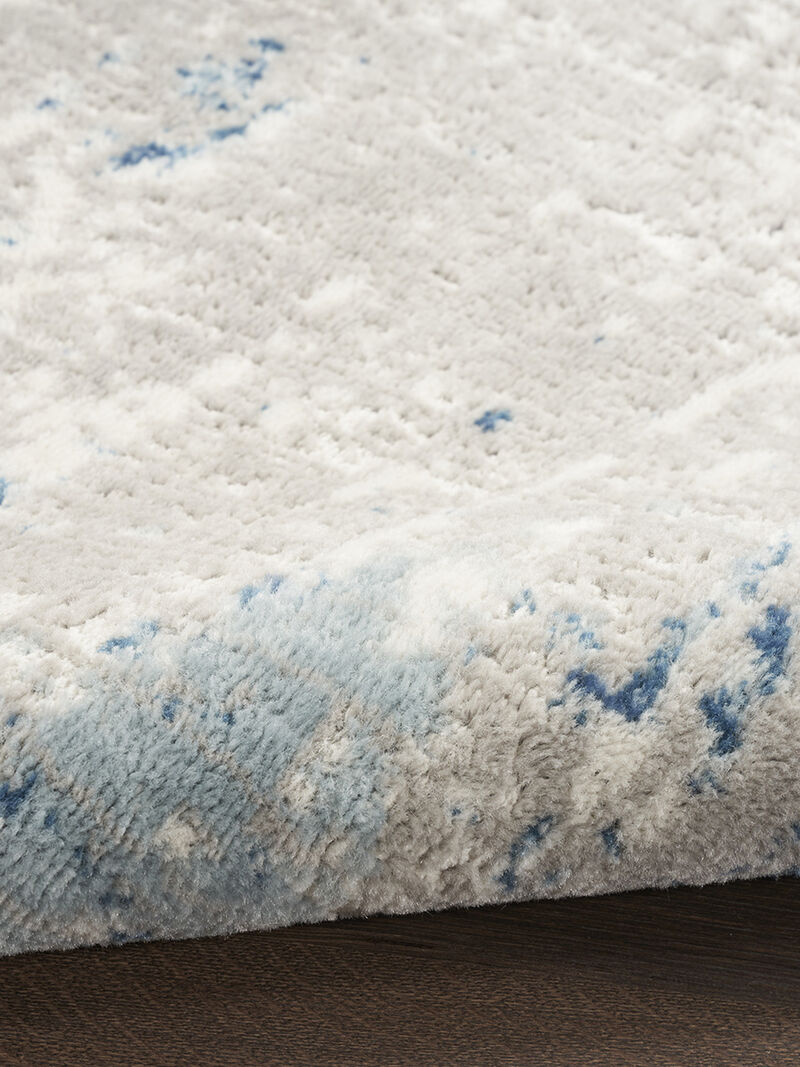 Quarry QUA01 Ivory/Gray/Blue 5' x 8' Oval Rug image number 4