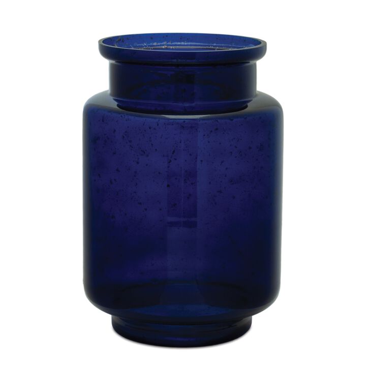 Set of 2 Decorative Bubbled Glass Vases for Contemporary Home Accents