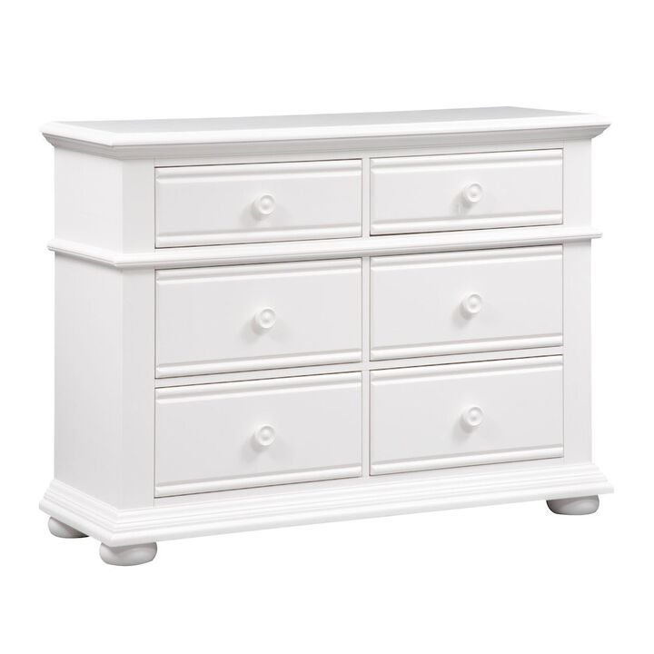 Liberty Furniture Summer House 6 Drawer Dresser in Oyster White