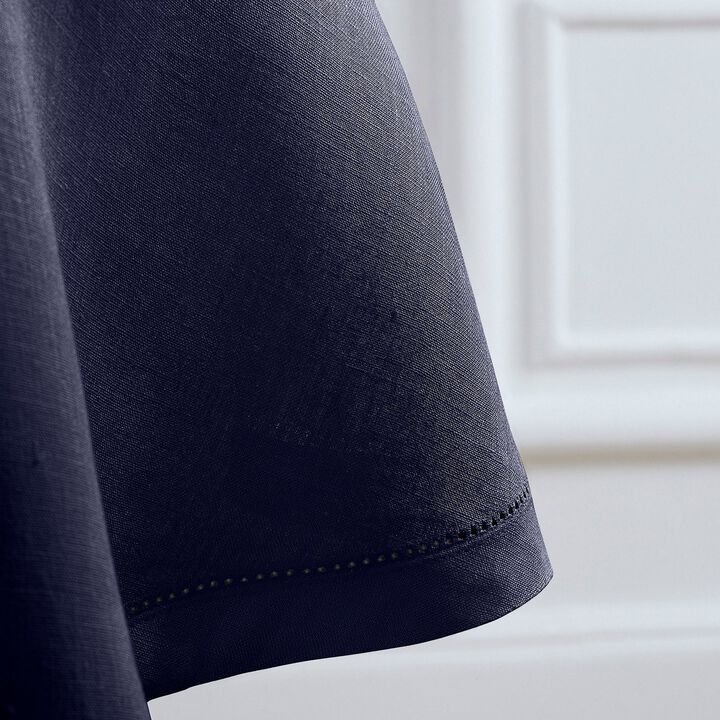 Solino Home 100% Pure Linen Round Tablecloth - Sonoma Hemstitch