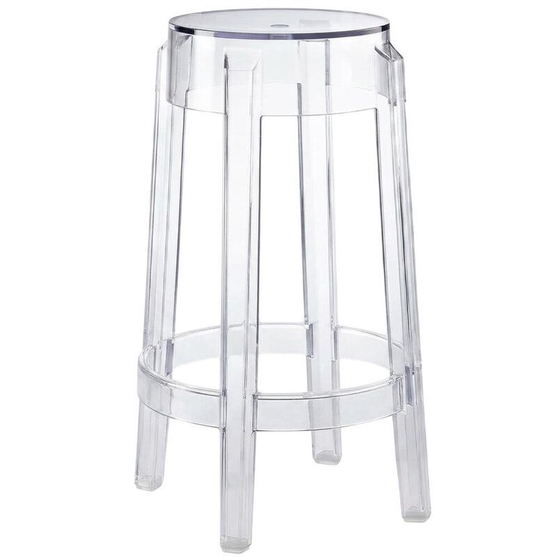 Acrylic Backless Counter Stool, Clear Color image number 0