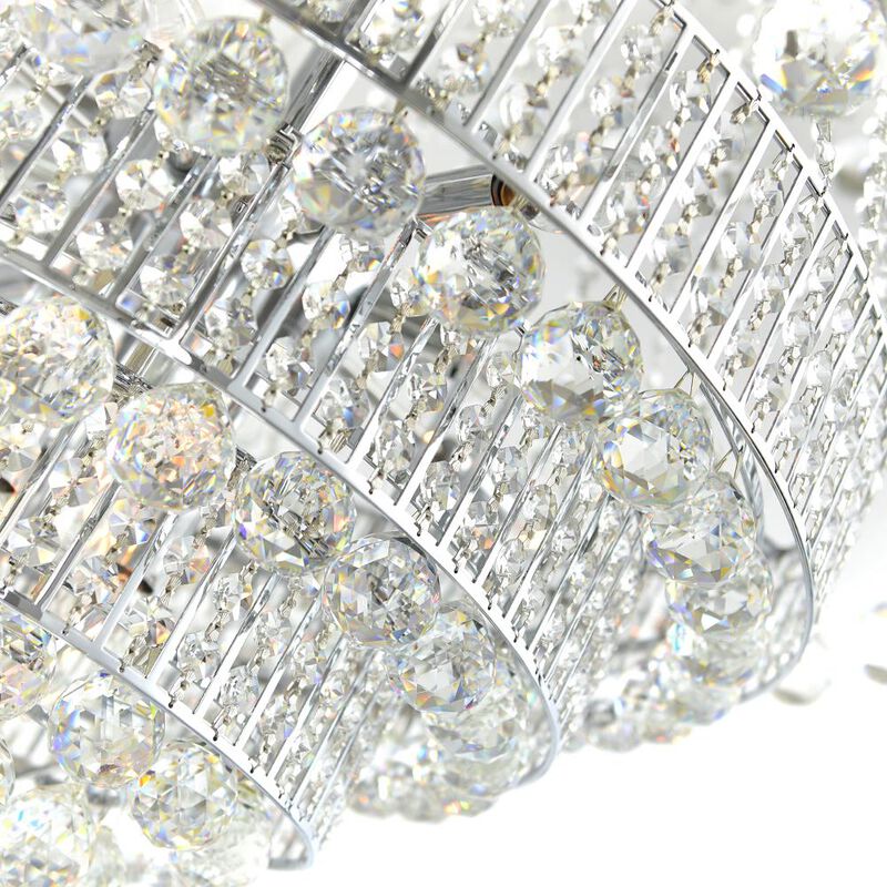 Hallway 32 Light Flush Mount With Chrome Finish