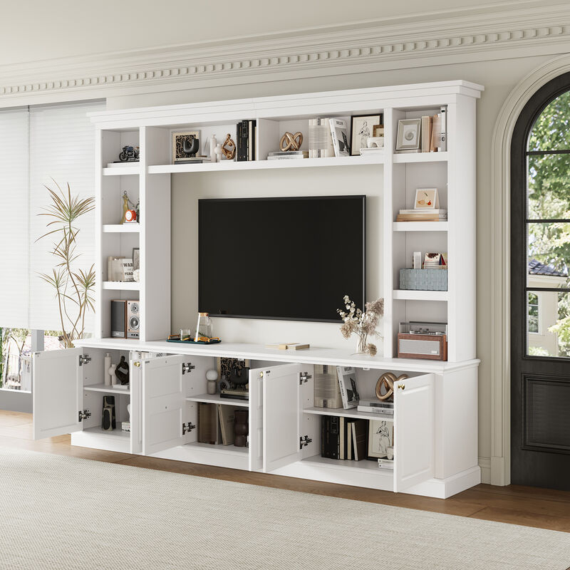 Merax Multifunctional TV Stand for 70" TVs with 3 Adjustable Shelves image number 7