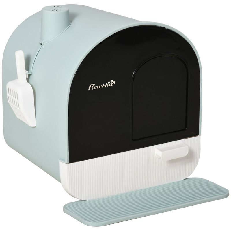 Green Cat Hygiene: Covered Litter Box with Tray & Scoop image number 0