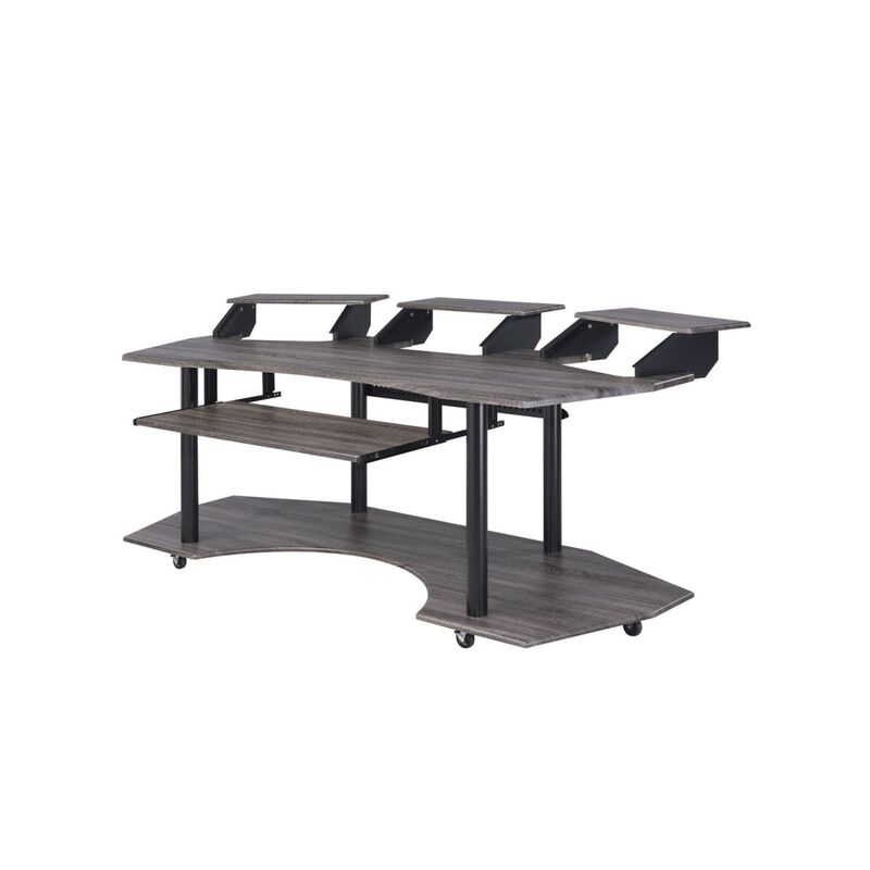 Eleazar Computer Desk, Black Oak image number 5