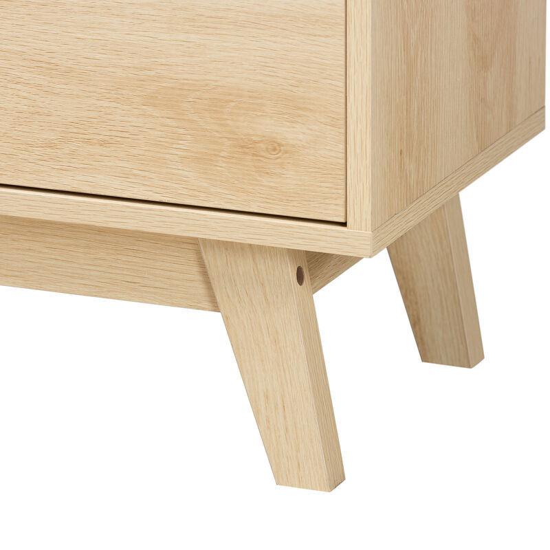 Baxton Studio Danina Japandi Oak Brown Finished Wood Bookshelf image number 6