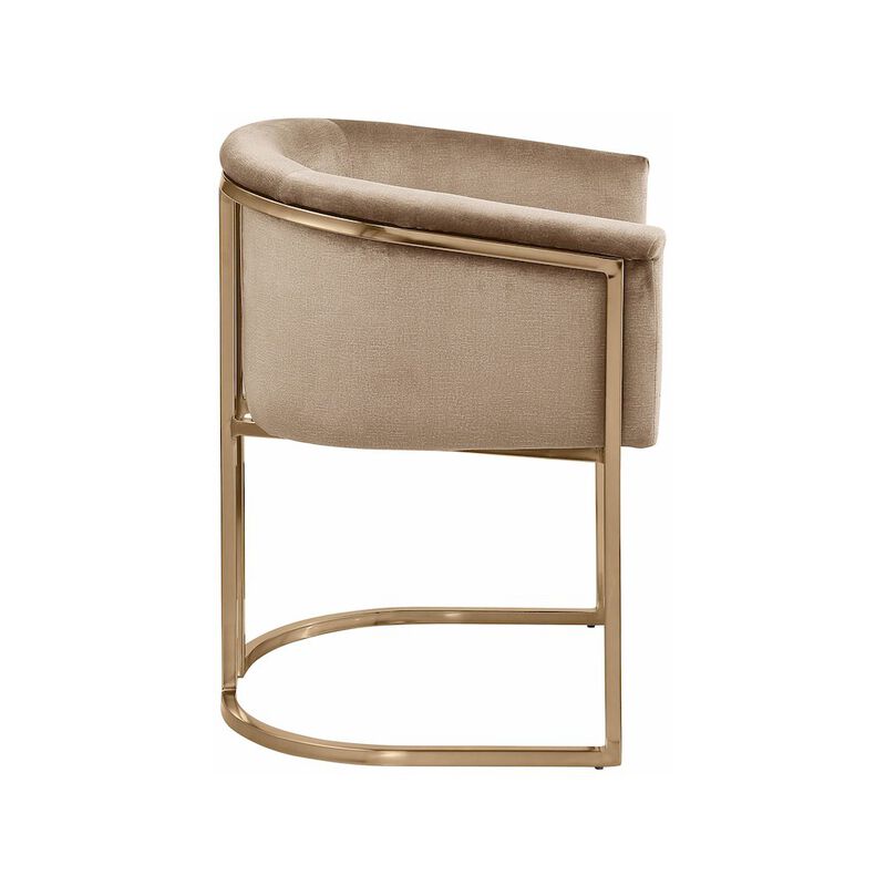 Meridian Furniture Tierra Beige Velvet Dining Chair