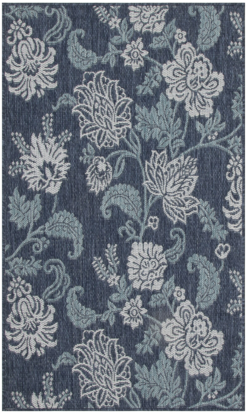 HomeRoots Floral Indoor Outdoor Area Rug image number 0