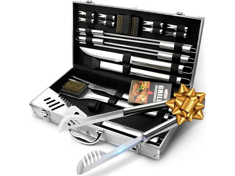 GRILLART BBQ Grill Utensil Tools Set Reinforced BBQ Tongs