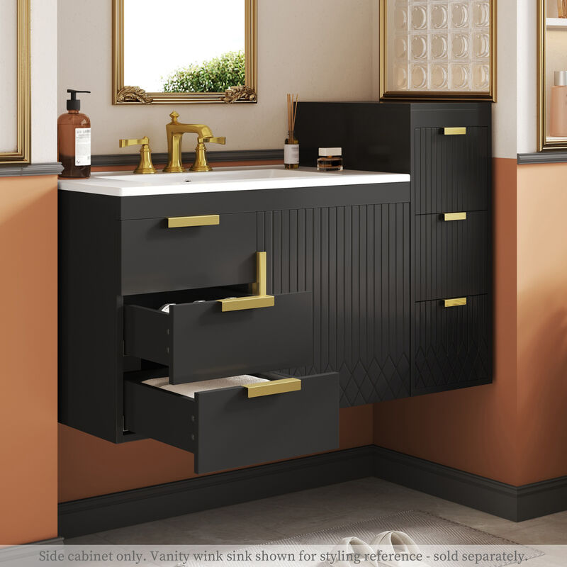 ELEMENT ACE Wall Mounted Floating Cabinet with Drawers for Modern Bathroom and Living Room Organization image number 3