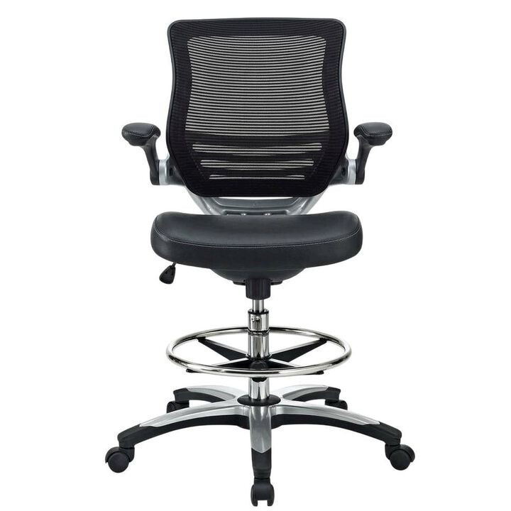 Plastic Drafting Chair with Armrest and Adjustable Height for Office Use