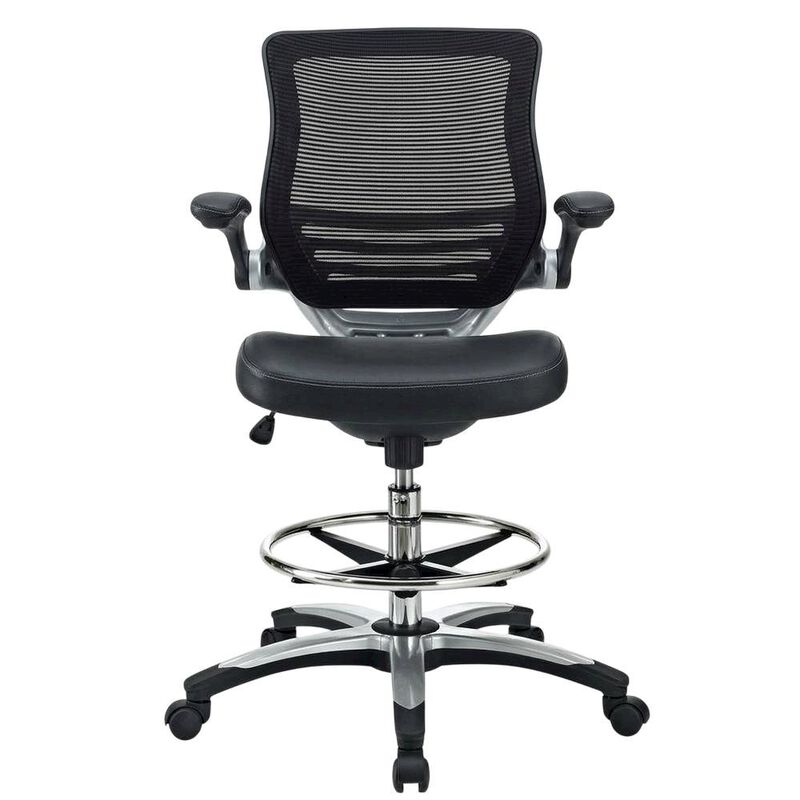 Plastic Drafting Chair with Armrest and Adjustable Height for Office Use image number 0