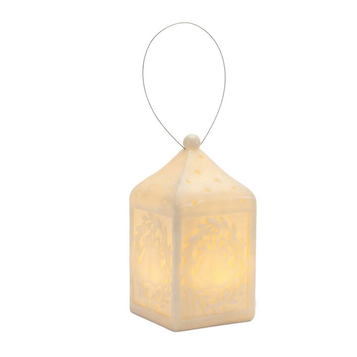 Hanging Holiday Bell Lantern with Cutout Design for Festive Indoor Decor