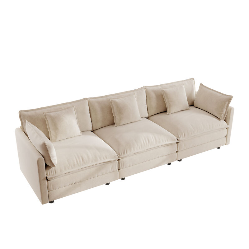 Ninad Mid‑Century Modern 3‑Seater Modular Sofa image number 8