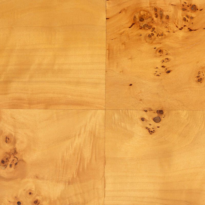 bali & pari Ghina Modern and Contemporary Natural Light Mappa Burl Wood 1 Drawer Nightstand