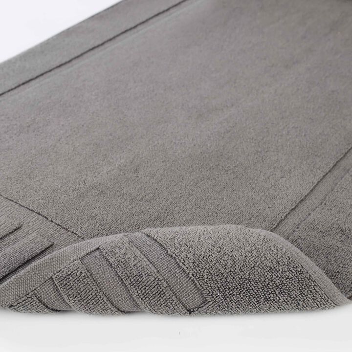 Modern Absorbent Cotton Bath Mat Set of 2 with Washable Fabric