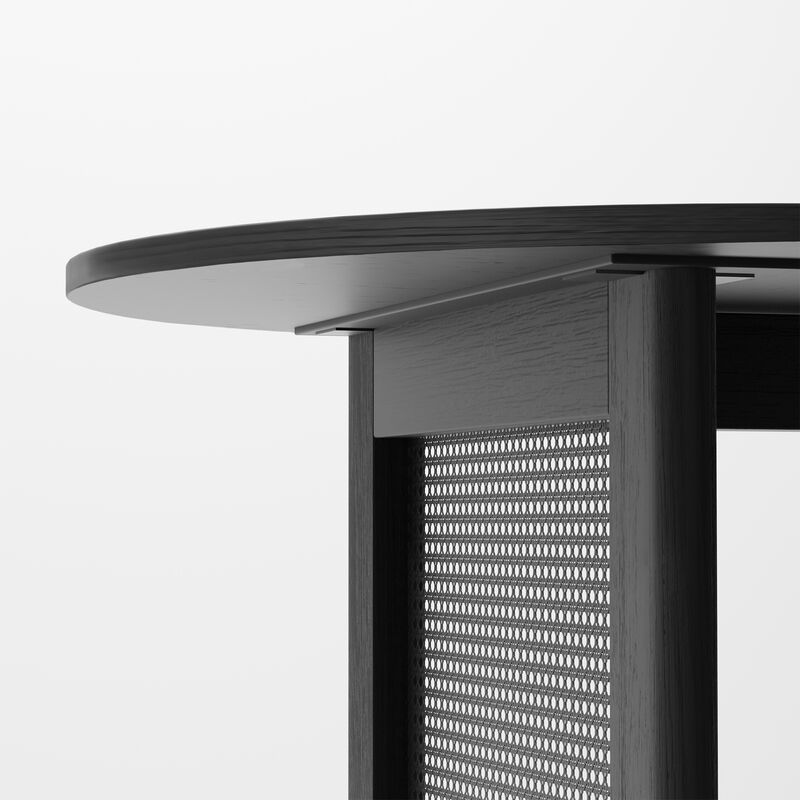 67-inch Vine Woven Oval Dining Table for 6 People Suitable for Dining Room and Living Room