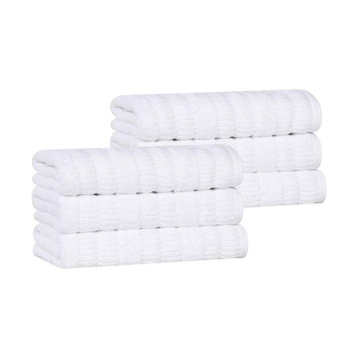 6 Piece Hand Towel Set in Viscose Cotton Blend for Everyday Use