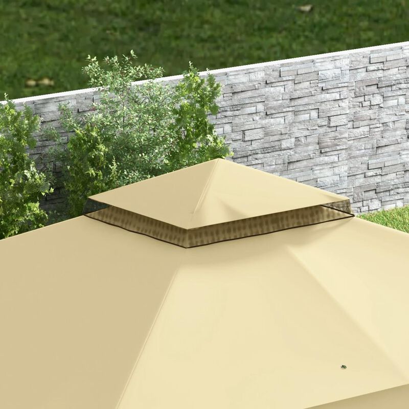 Hivvago 10x12 Patio Gazebo with Netting and Privacy Curtains image number 7