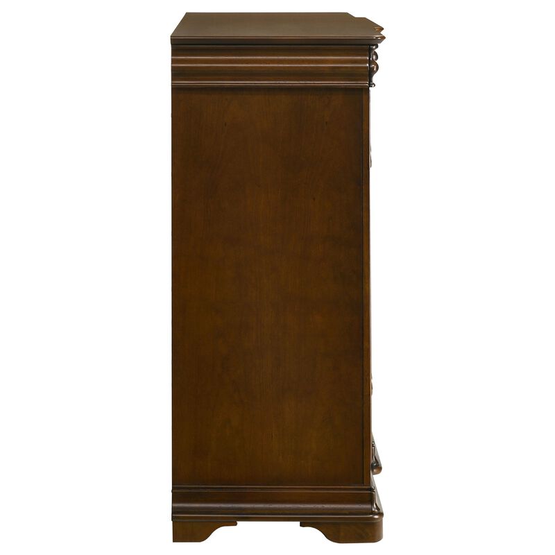 Gravis Wide Dresser Chest, 9 Drawers and 2 Hidden Drawers, Cherry Brown image number 6