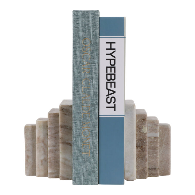 S/2 Onyx Marble Block Bookends image number 2