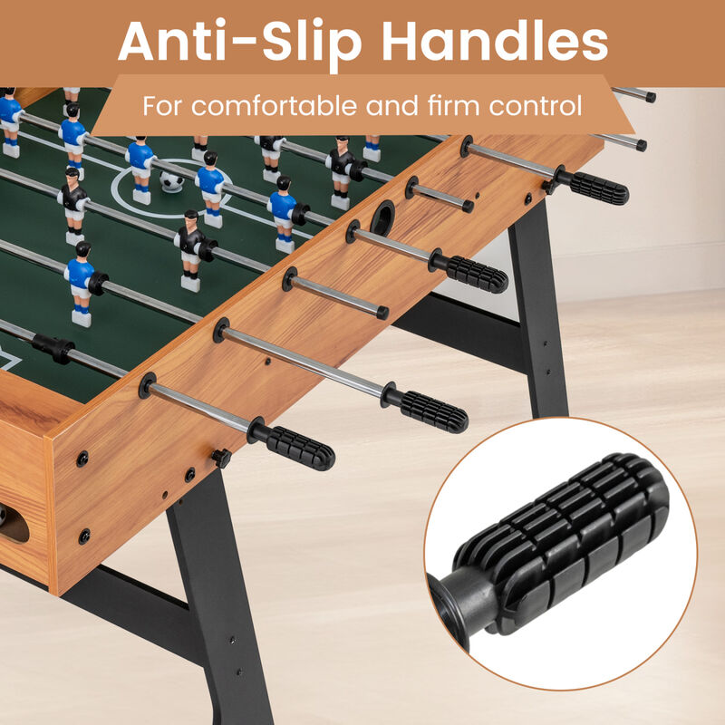 Folding Soccer Foosball Table for Family Game Room and Home Entertainment image number 4
