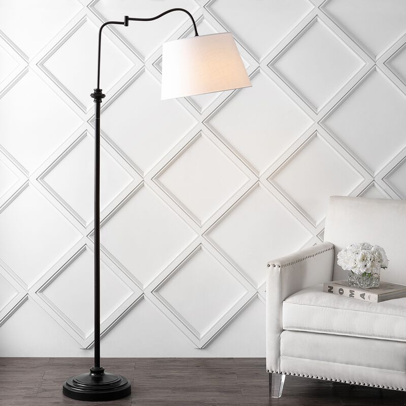 Jason Metal Traditional Swing Arm LED Floor Lamp