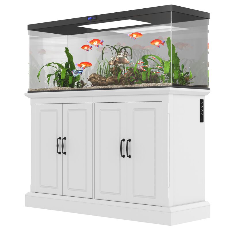 Whisen 55-75 Gallon Cabinet, Fish Tank Stand with Power Outlet, Aquarium Stand image number 3