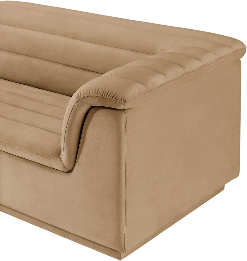 Meridian Furniture Cascade Camel Velvet Fabric Modular Sofa image number 8