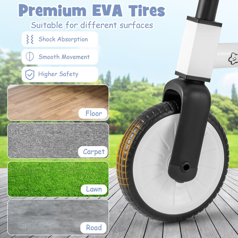 Toddler 3 Wheel Tricycle with 86&deg; Limited Steering and Carbon Steel Frame for Park image number 4