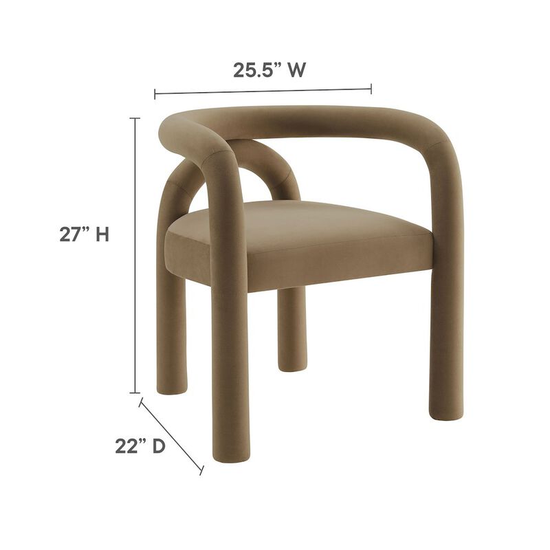 Astrid Performance Velvet Dining Chair image number 2