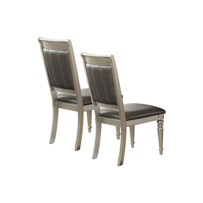 Streamdale Dining Chairs With Tufted Back, Silver(Set Of 2) image number 2