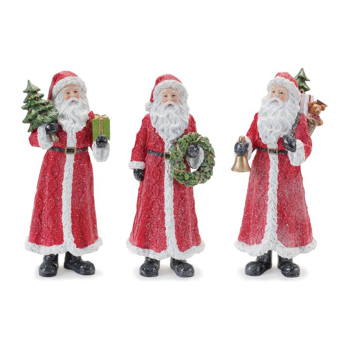 Santa Claus  Set of 3 for Christmas and Winter Accents