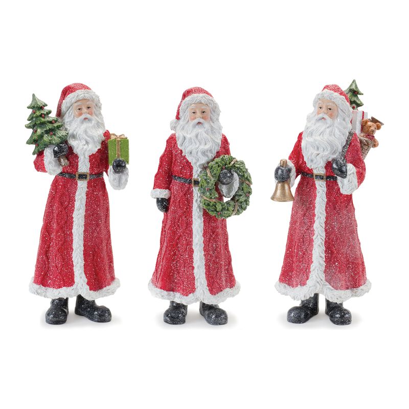 Santa Claus  Set of 3 for Christmas and Winter Accents
