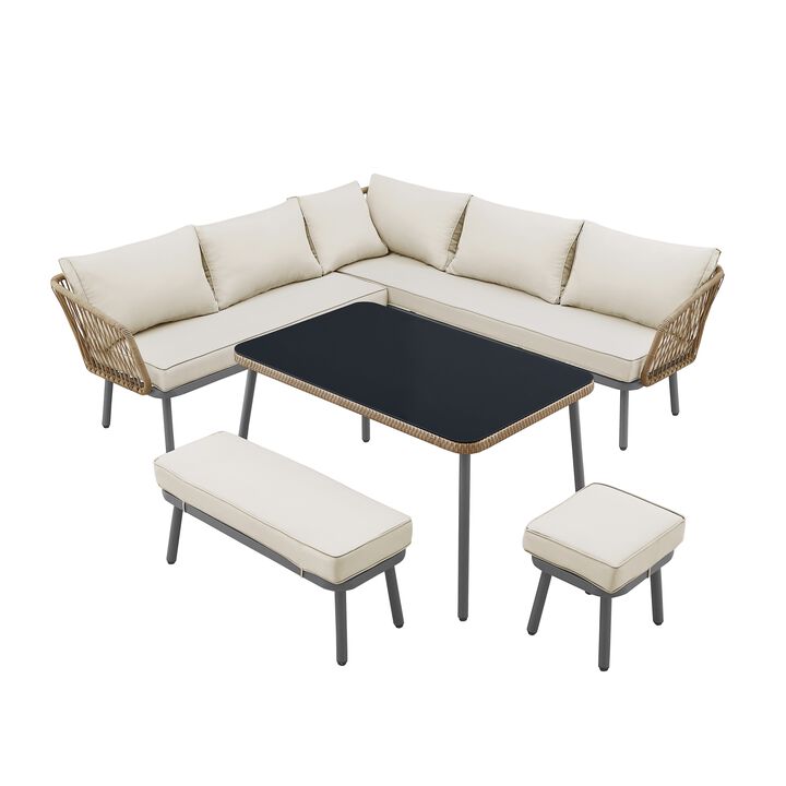 Inspired Home Brailynn  Outdoor 5pc Seating Group