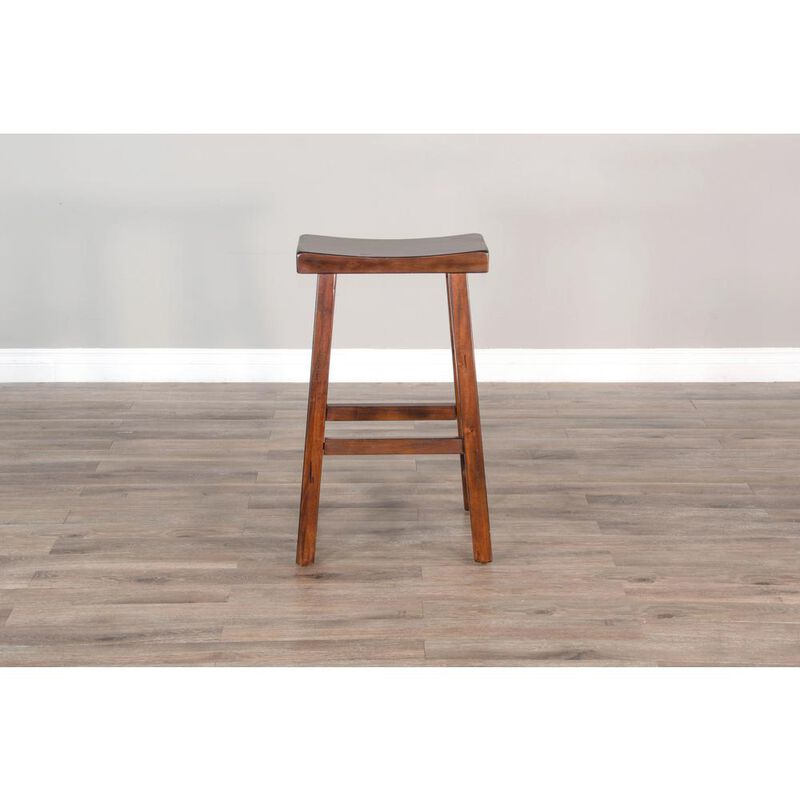 Sunny Designs Bar Saddle Seat Stool, Wood Seat