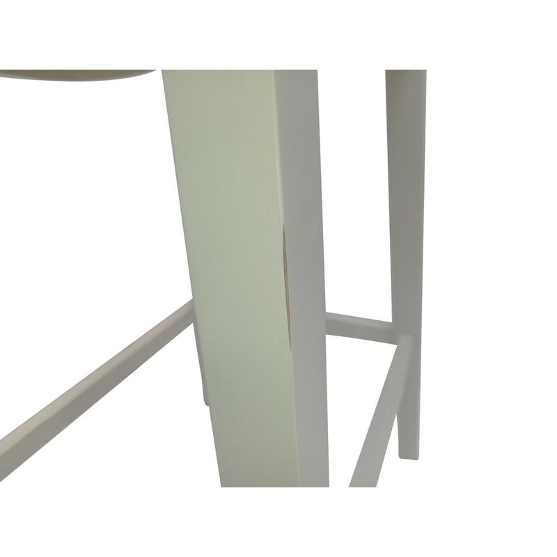 Carolina Living 30 Saddle Barstool - Set of 2 - Missouri White - Fawn Chenille Upholstery