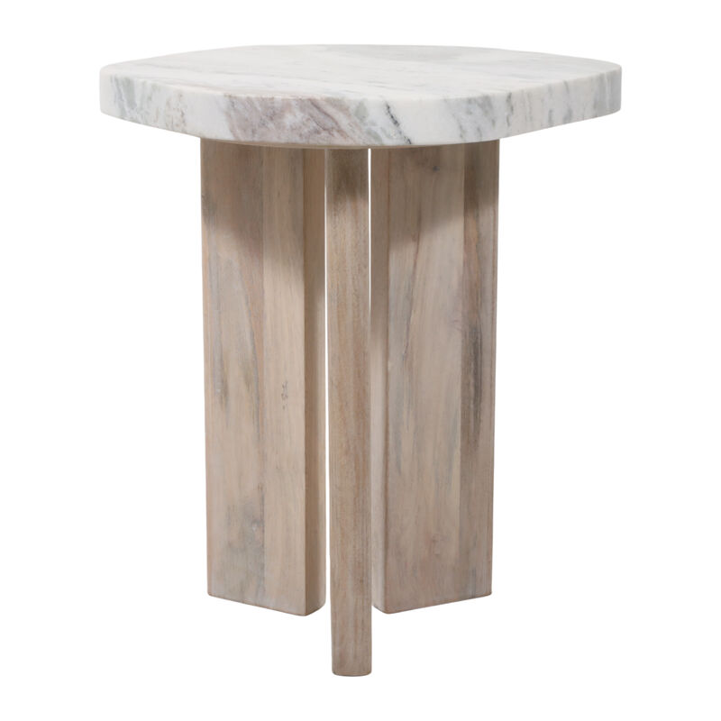 Gowermore Modern Marble Top Accent Table image number 3