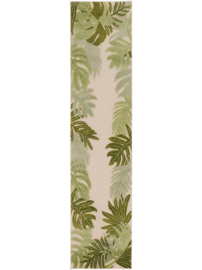Aloha ALH40 Ivory/Green 2'3" x 8' Rug