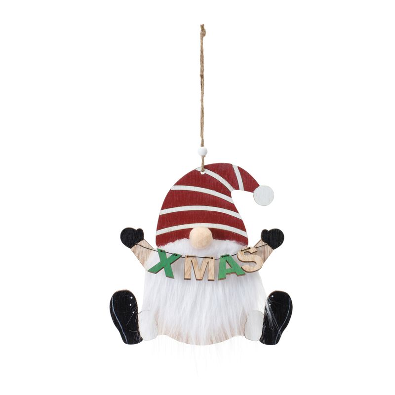 Wood Gnome Ornament (Set of 12)